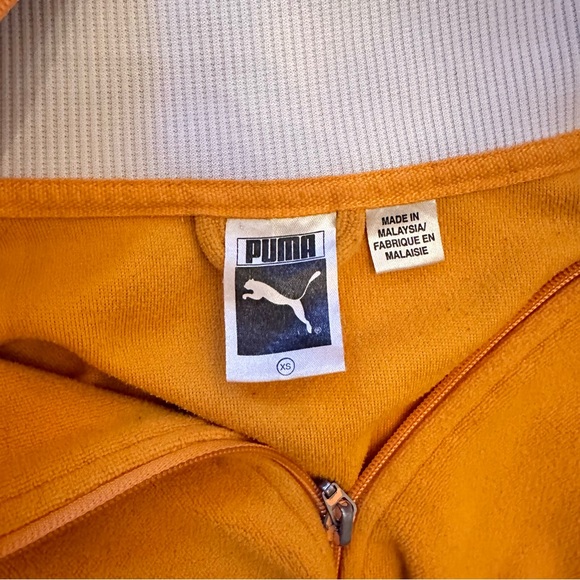 Puma Edition Marigold and White Terry Cropped T7 Track Jacket - Picture 7 of 7